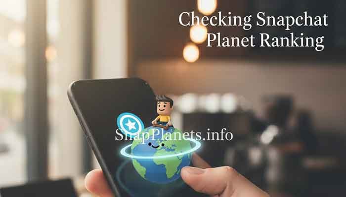 User checking their planet rank in a friend's Snapchat Solar System