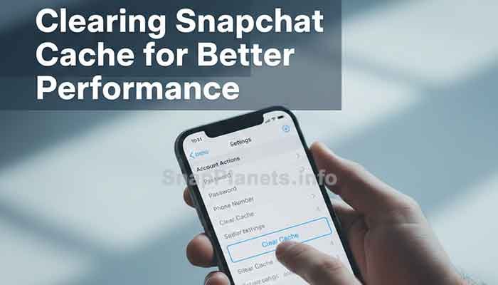 Navigating Snapchat settings to clear cache and refresh rankings