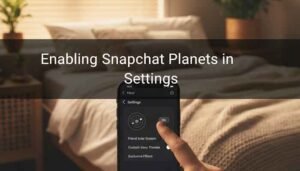 Screenshot showing how to enable Snapchat Friend Solar System in settings