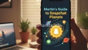 Smartphone screen showing the Snapchat Friend Solar System planets, reset Snapchat planets