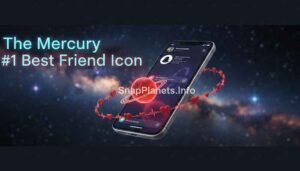 3D visualization of the Mercury on Snapchat planet rank with red hearts