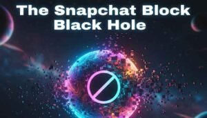 Digital illustration of a Snapchat planet shattering due to being blocked