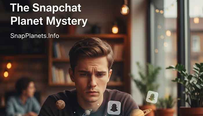 Tech expert Martin looking at Snapchat planets on a phone, Snapchat planets public profile