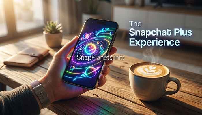 Smartphone showing Snapchat Plus solar system planet rankings, Is Snapchat Plus worth it