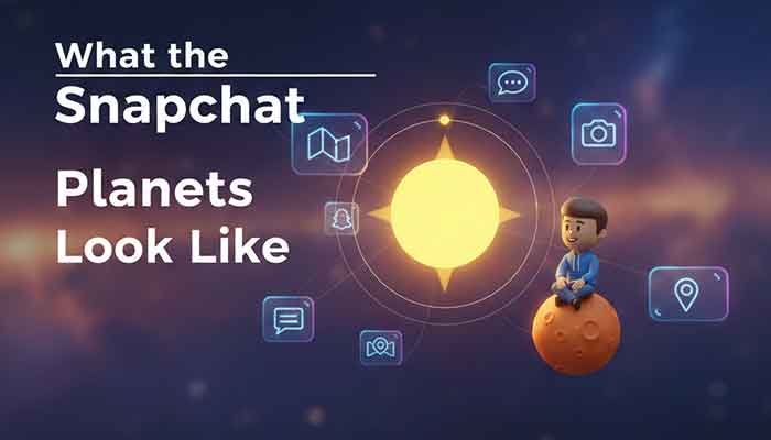 3D illustration of a Snapchat Bitmoji on a planet in the Friend Solar System