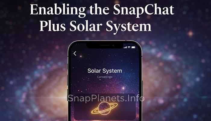 Snapchat Plus settings menu showing the Solar System toggle, Snapchat Plus glitches.