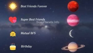 Snapchat Friend Emojis vs. Planets Guide