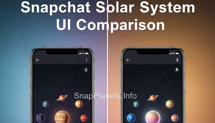 Comparison of Snapchat Planet interface on Android vs iPhone, Snapchat Planets Android vs iPhone