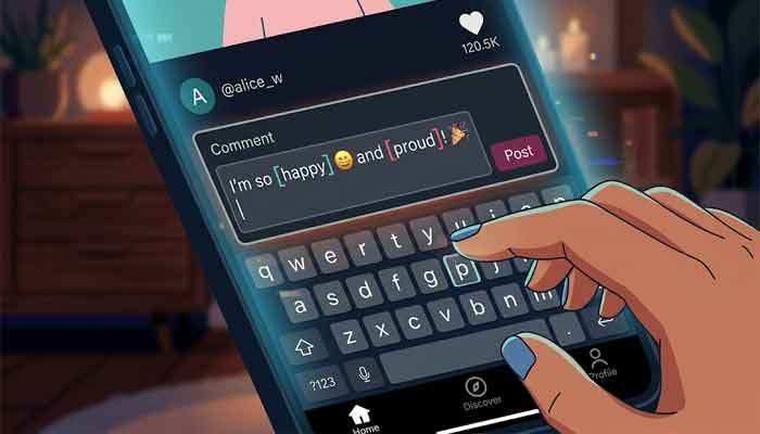 How to Find Your Best TikTok Emojis (The Real Guide Nobody Talks About) 2 Typing TikTok emoji codes into a comment box