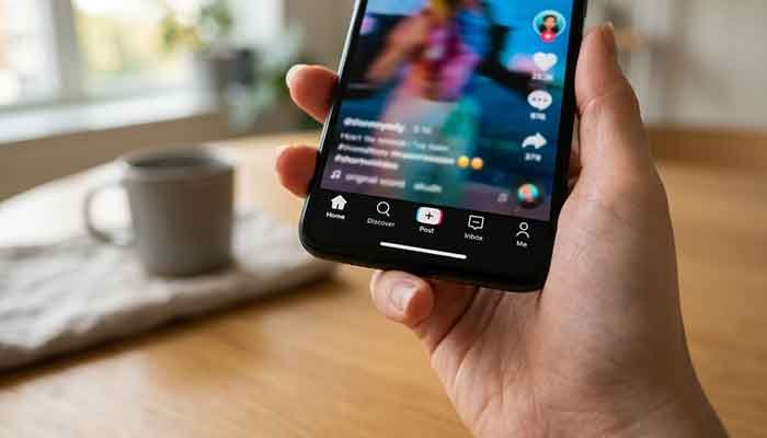 TikTok app navigation bar showing For You and Following tabs