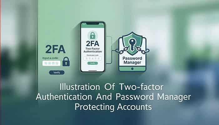 Thejavasea.me Leaks Aio-tlp370 Review & Security Analysis 3 Illustration Of Two-factor Authentication And Password Manager Protecting Accounts