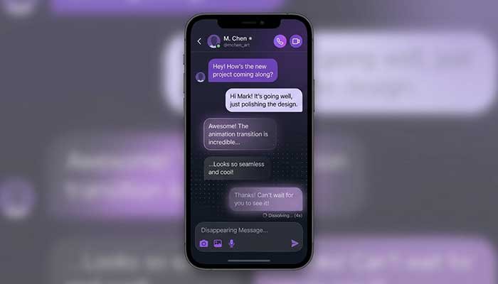 Instagram Vanish Mode chat interface showing disappearing messages