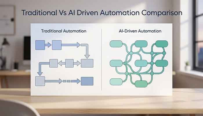 Droven.io Enterprise Tech Innovation: My Honest, Coffee-Table Guide 2 Traditional Vs AI Driven Automation Comparison